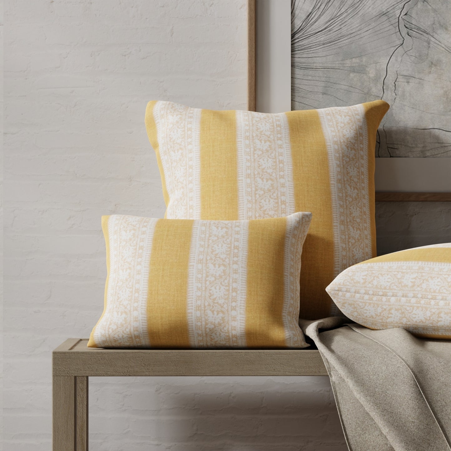 Anoka Mustard - Folio Fabrics