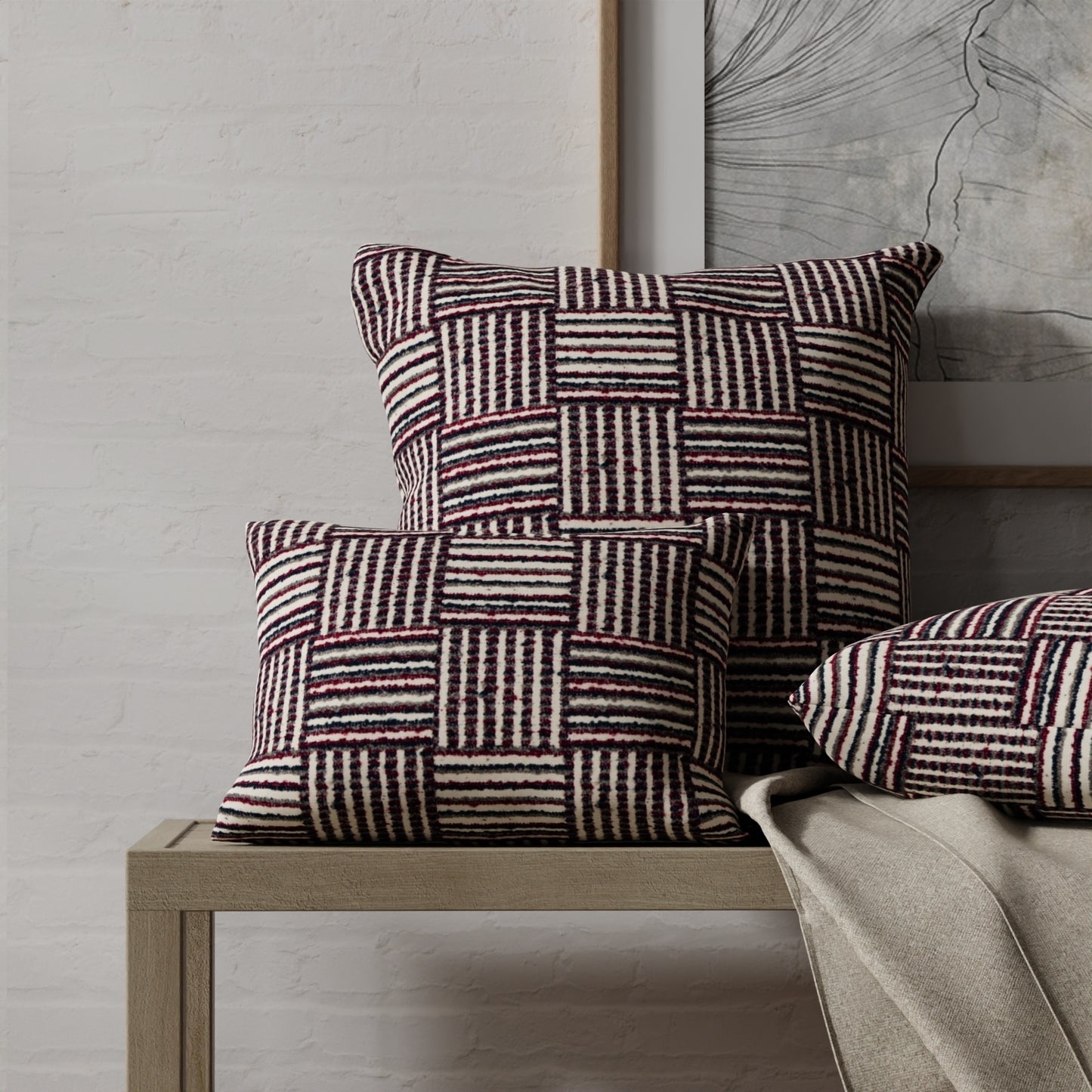 Brainerd Eggplant - Folio Fabrics
