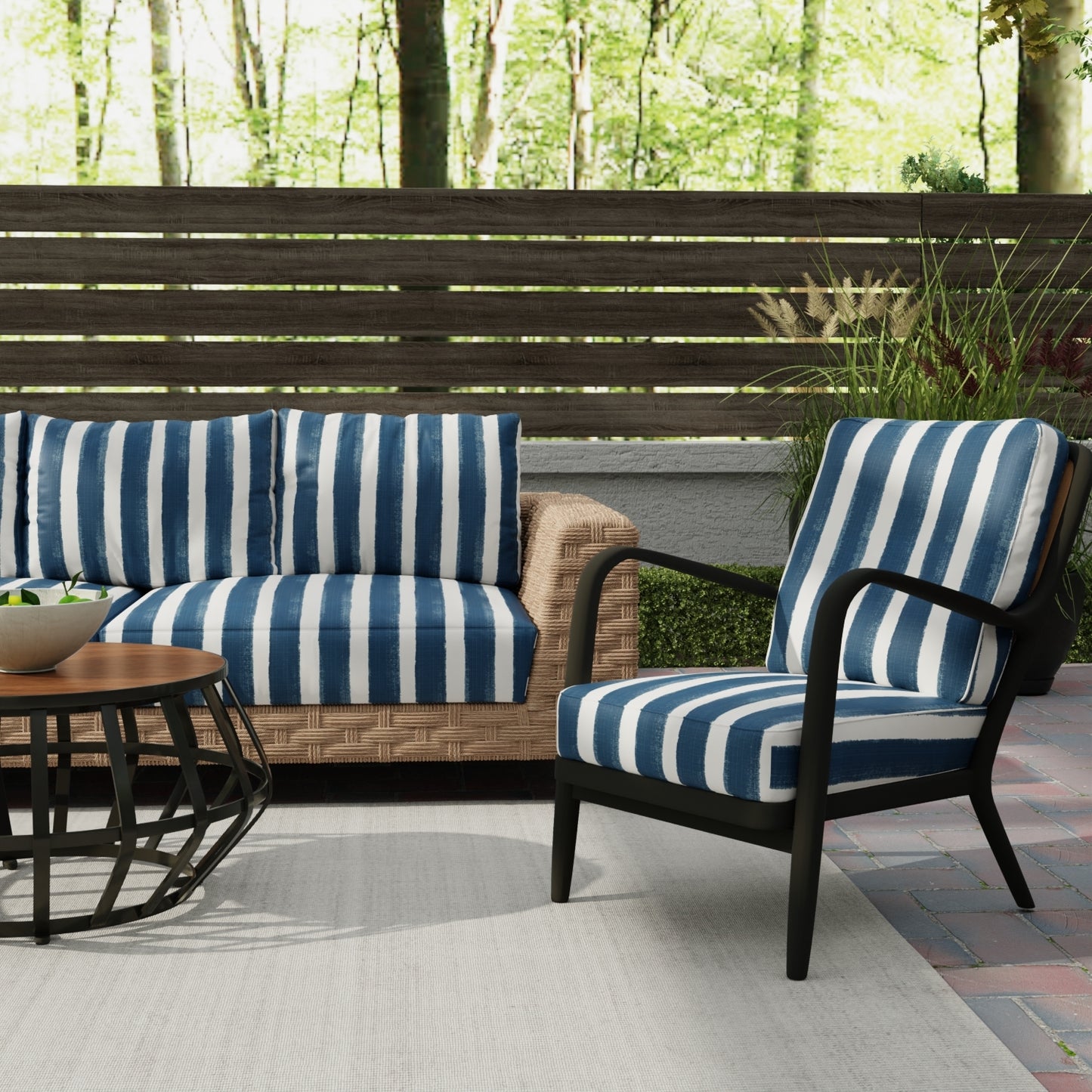 Michaela Navy - Folio Fabrics