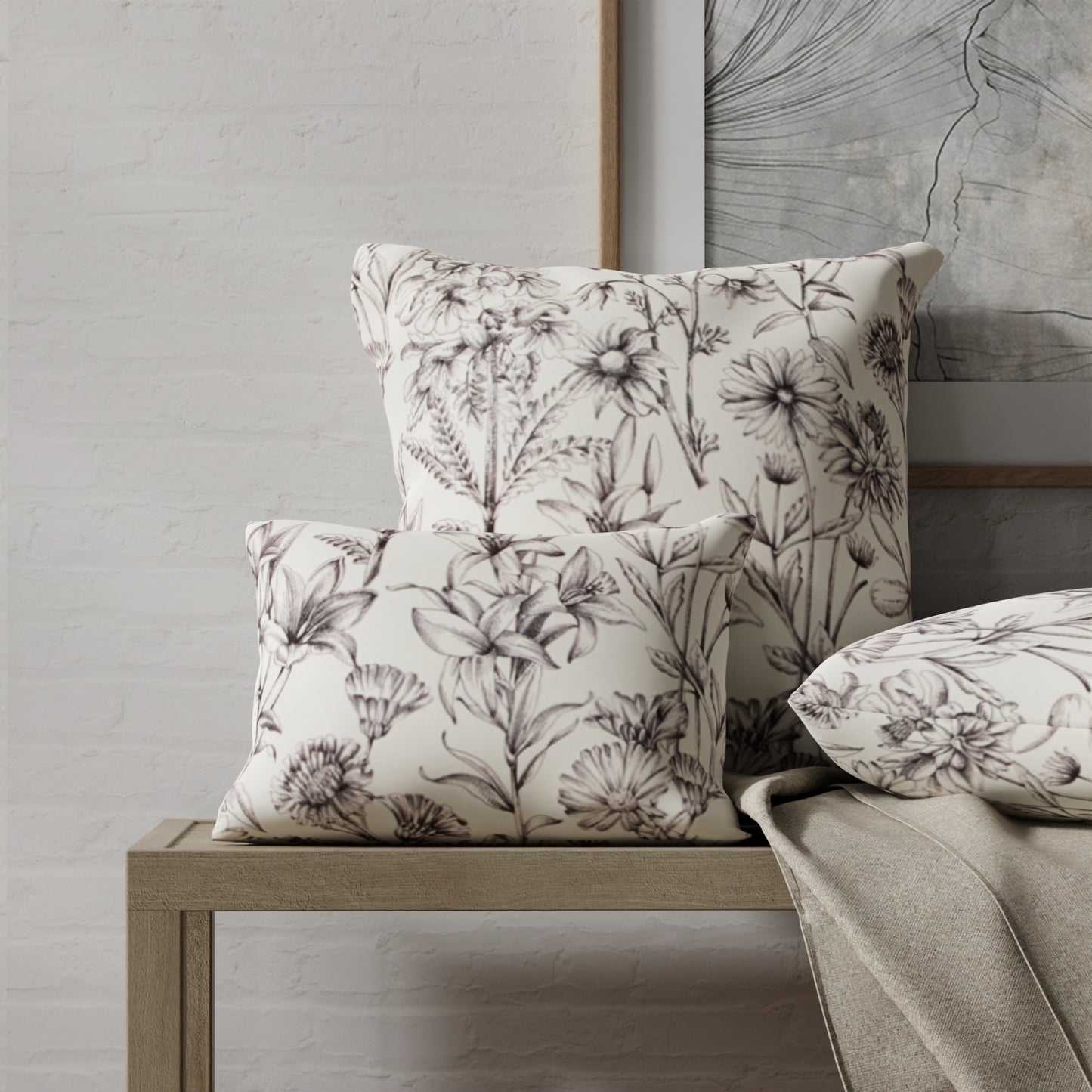 Rush Charcoal - Folio Fabrics