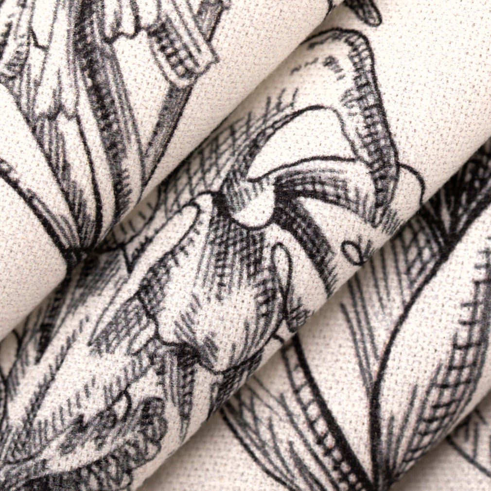 Rush Charcoal - Folio Fabrics