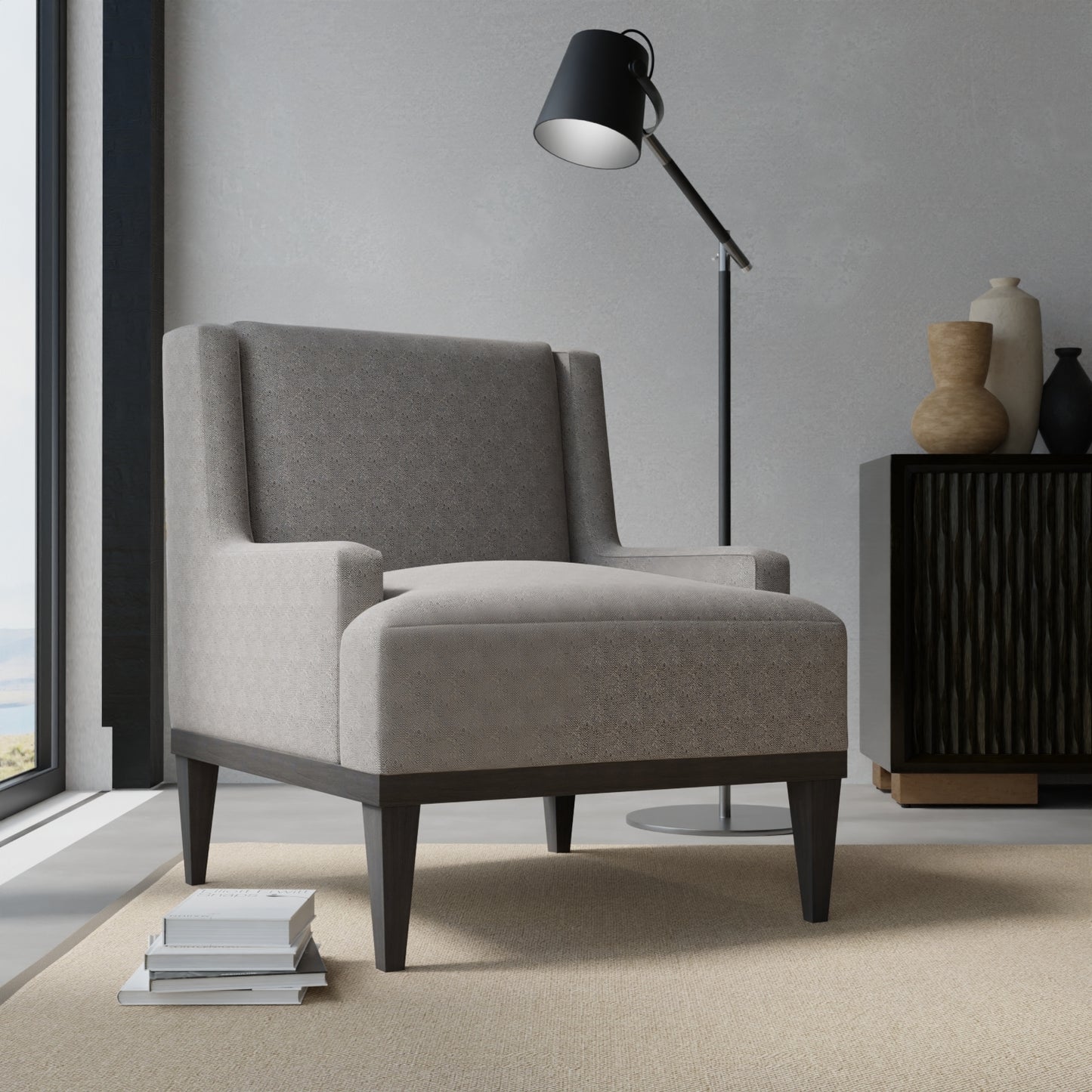 Woodbury Gunmetal - Folio Fabrics