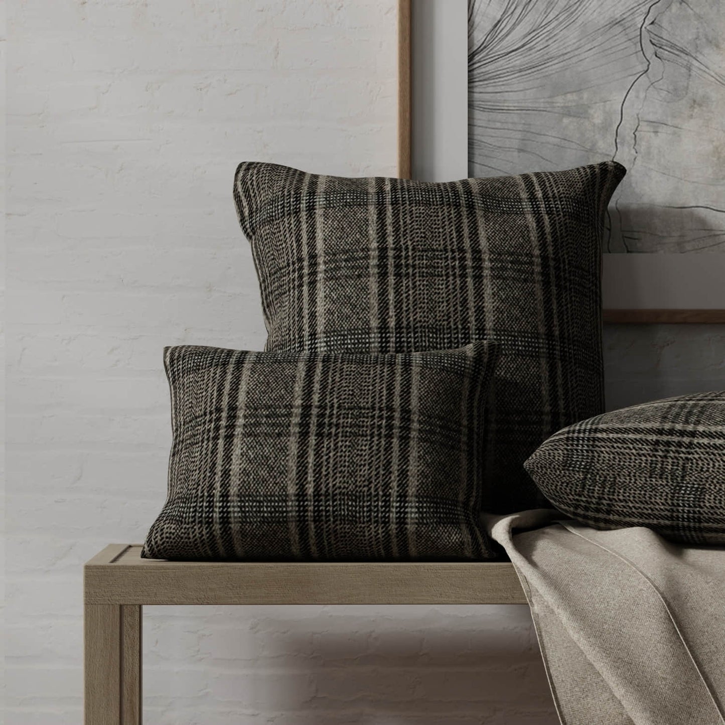 Alec Night made up on pillows