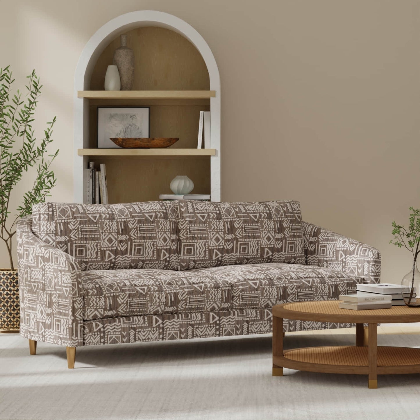 Amia Truffle - Folio Fabrics