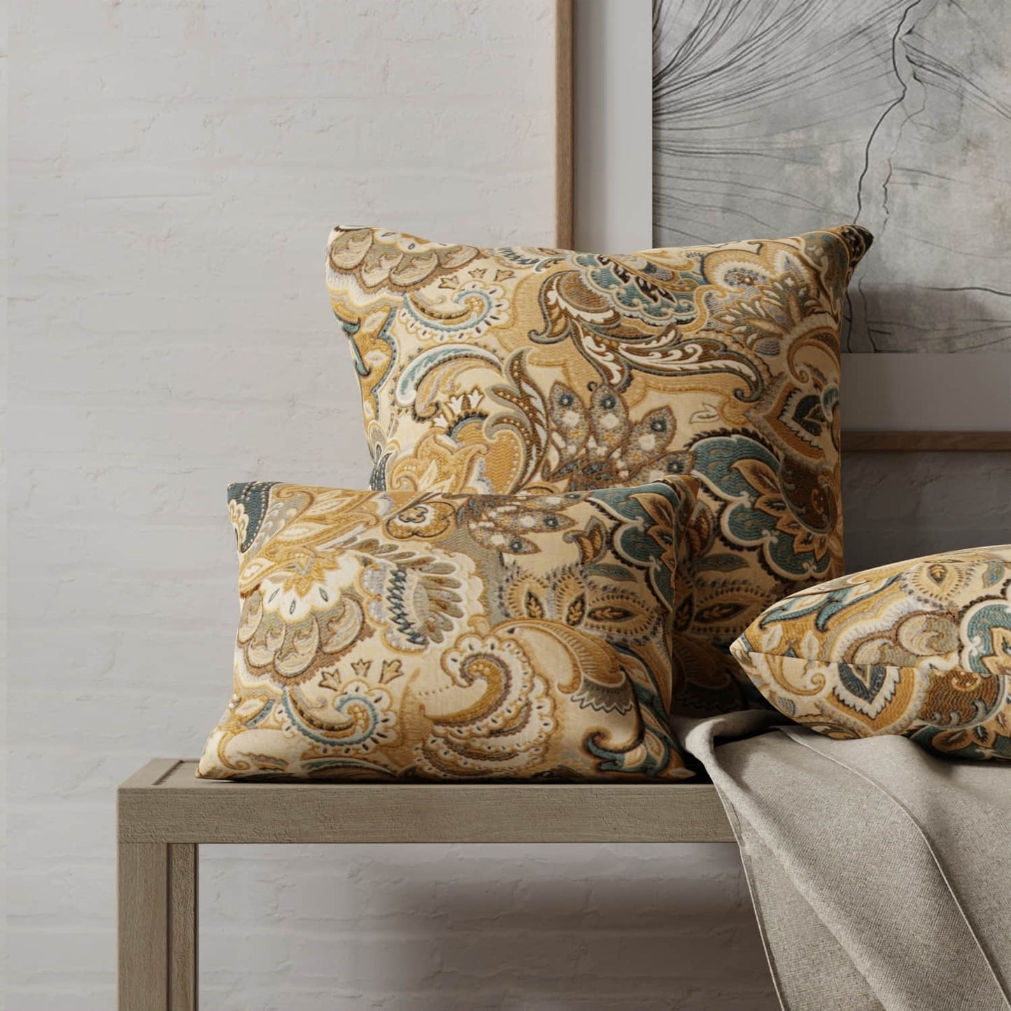 Ballard Laguna made up on pillows