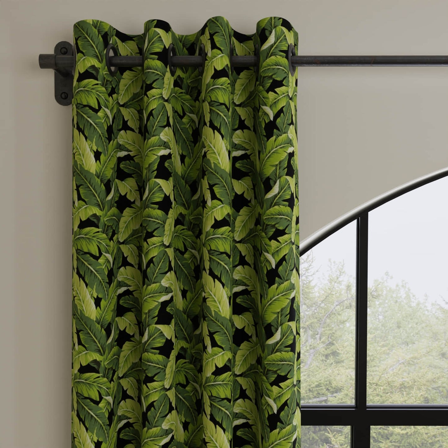 Barbados Rainforest made up on drapery