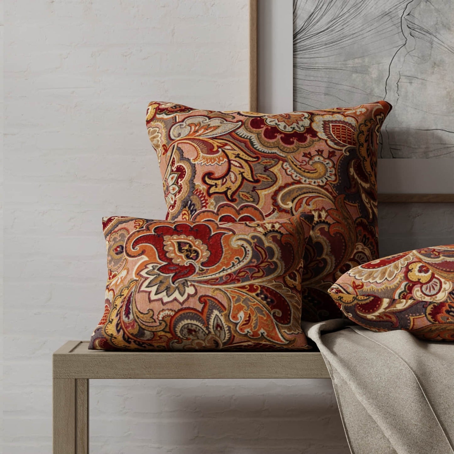 Barber Merlot - Folio Fabrics