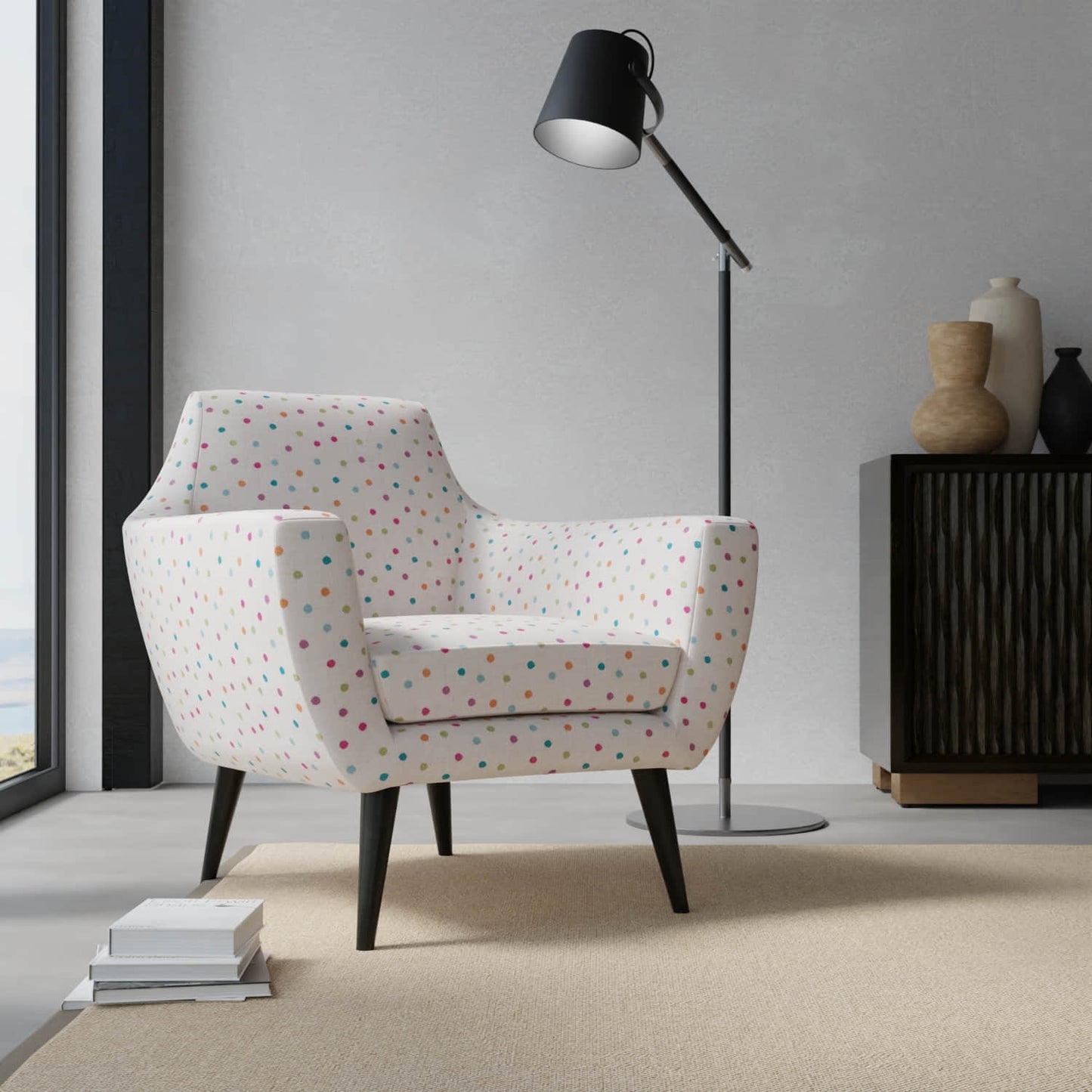 Barnes Mulberry upholstered on a contemporary chair