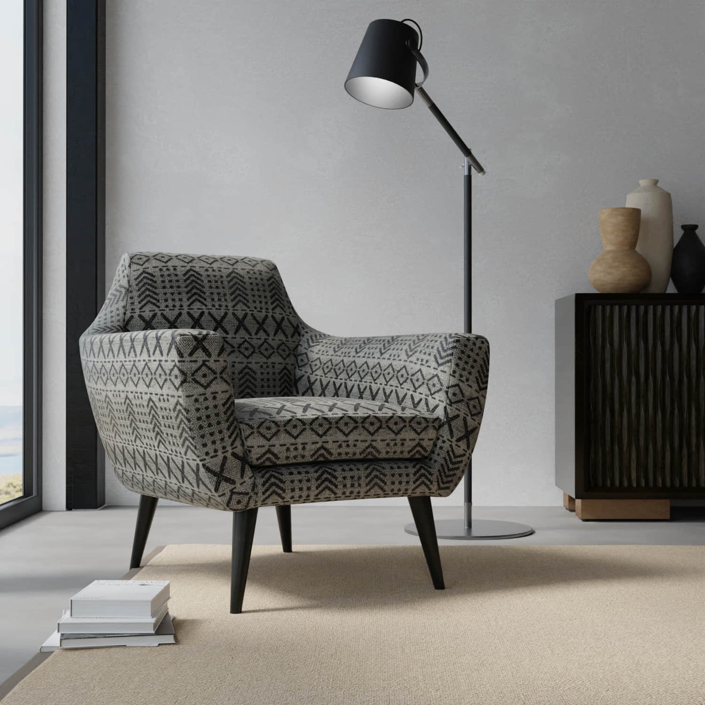Beau Charcoal - Folio Fabrics