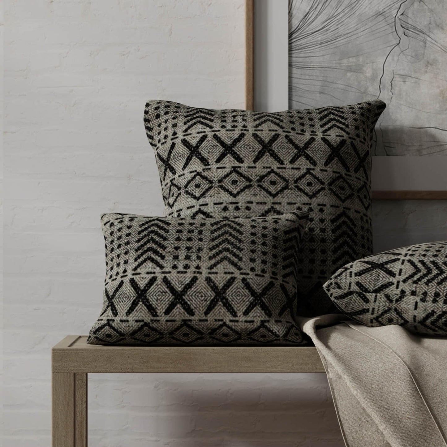 Beau Charcoal - Folio Fabrics