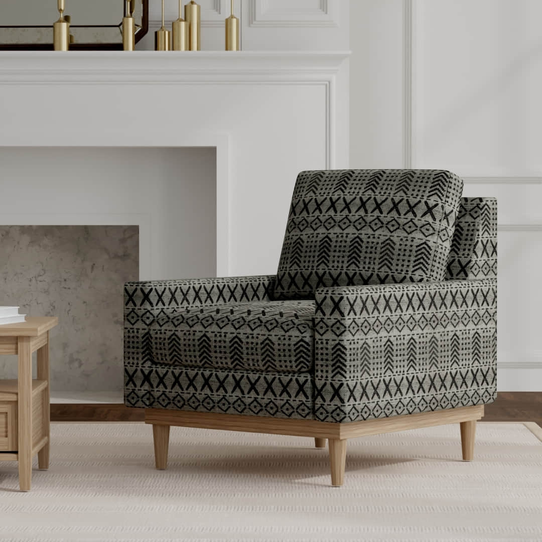 Beau Charcoal - Folio Fabrics