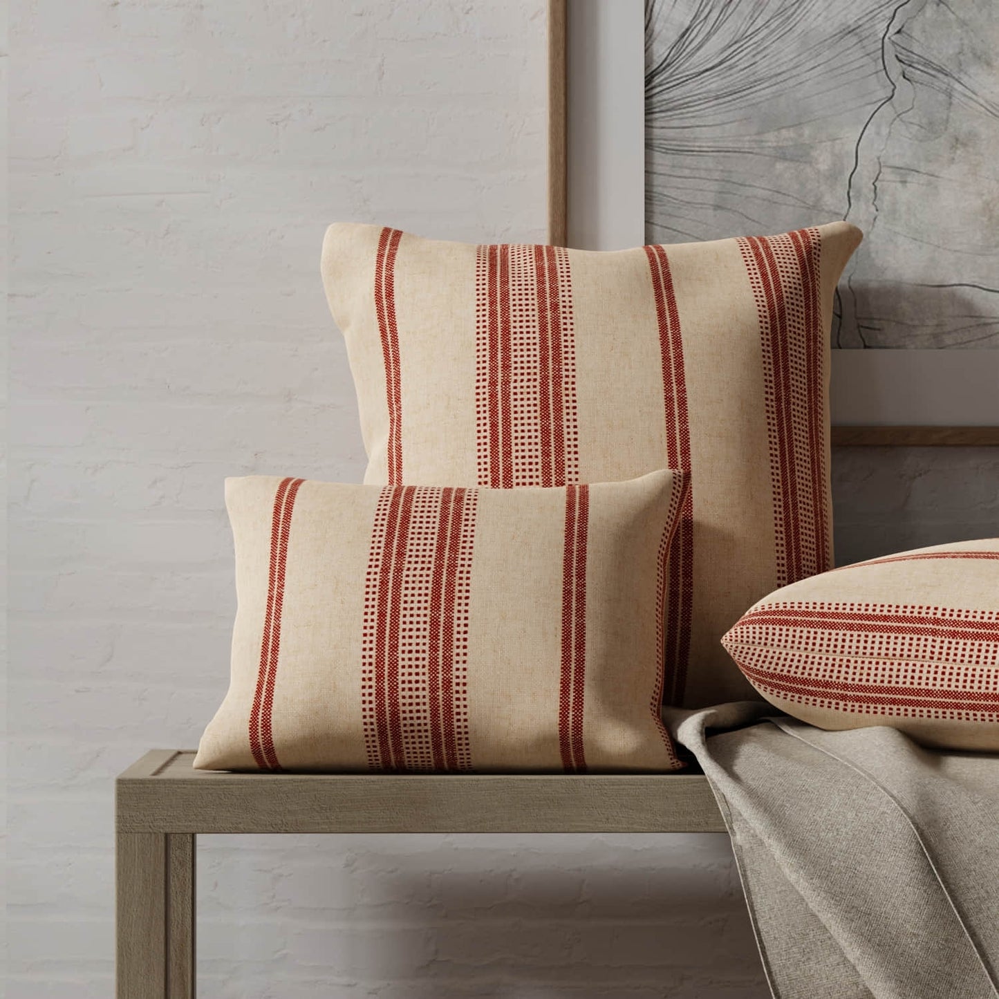 Beltran Sienna made up on pillows