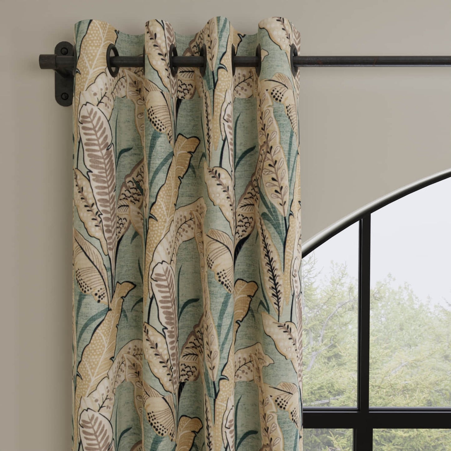 Berkley Aqua made up on drapery