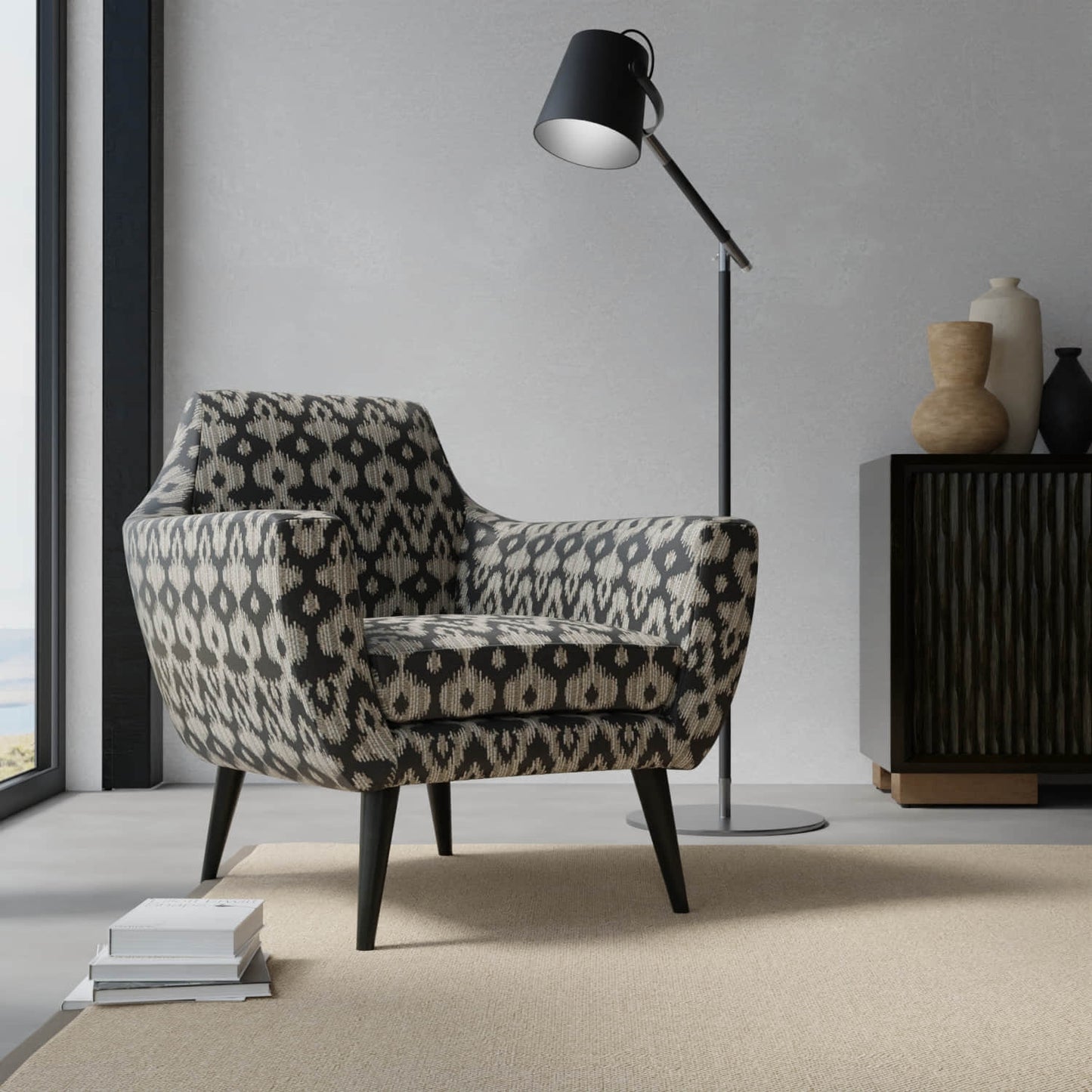 Berlin Sable upholstered on a contemporary chair