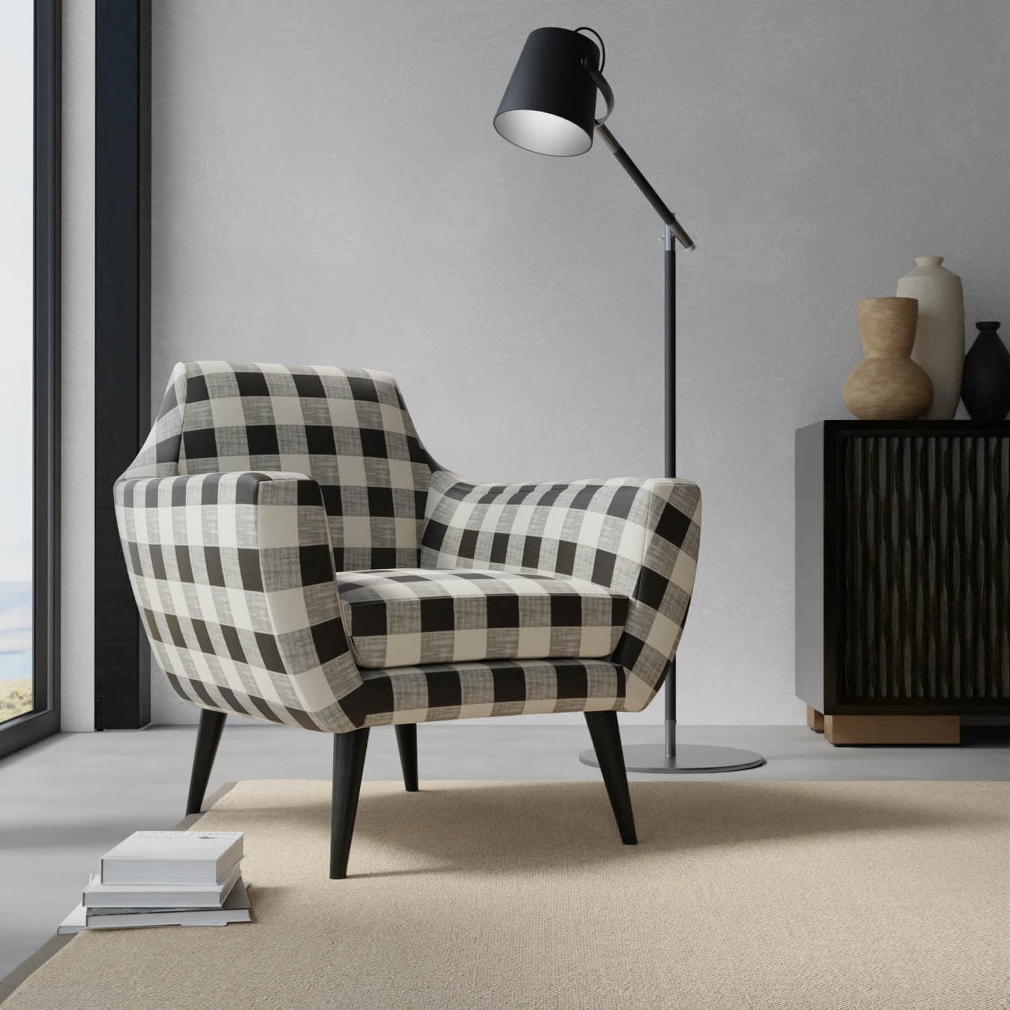 Berman Raven upholstered on a contemporary chair