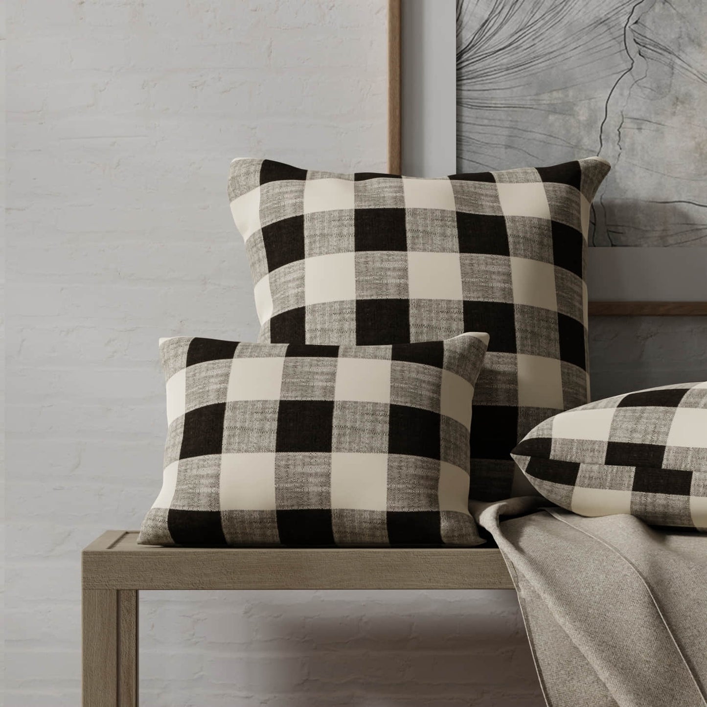 Berman Raven made up on pillows