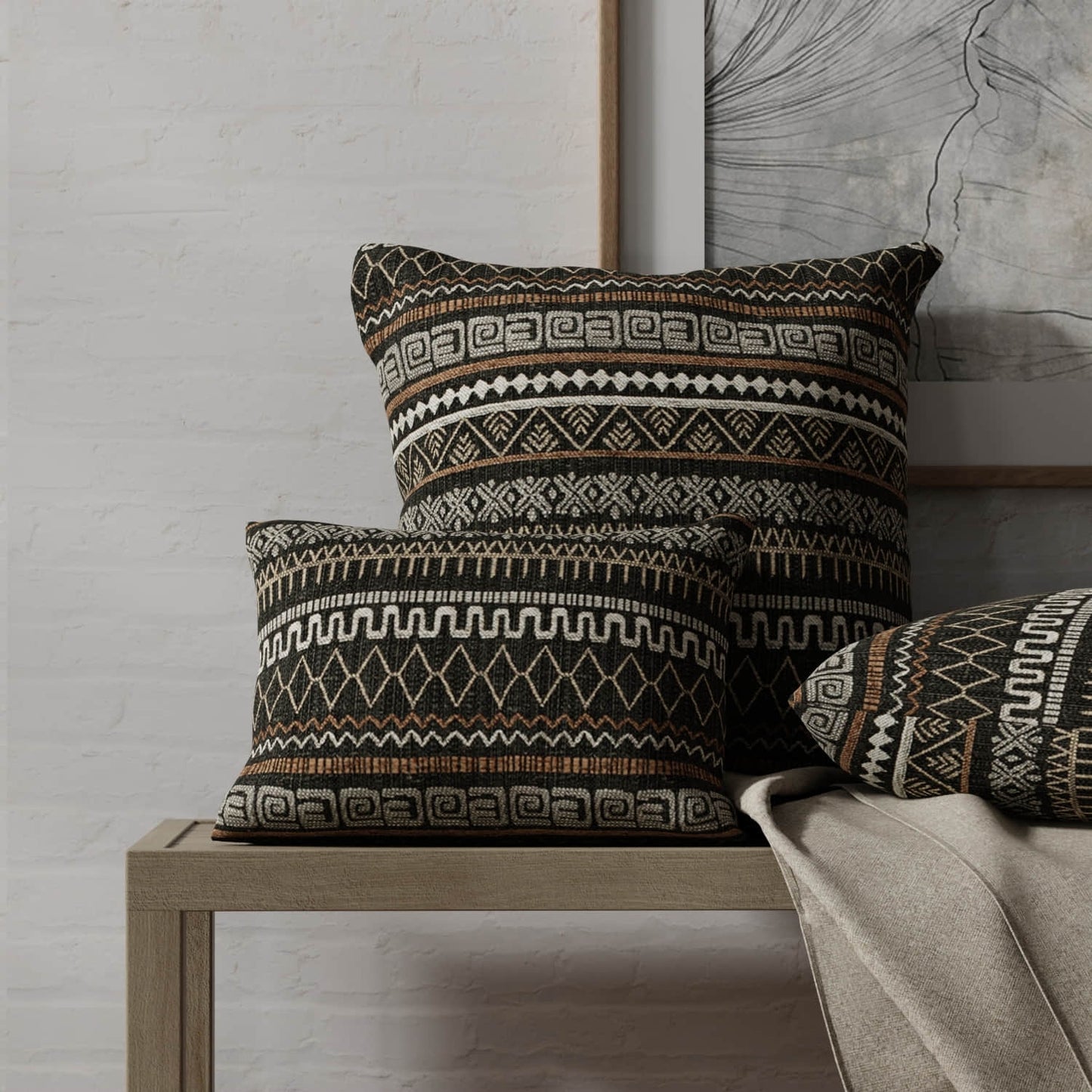 Betsy Blackstone made up on pillows