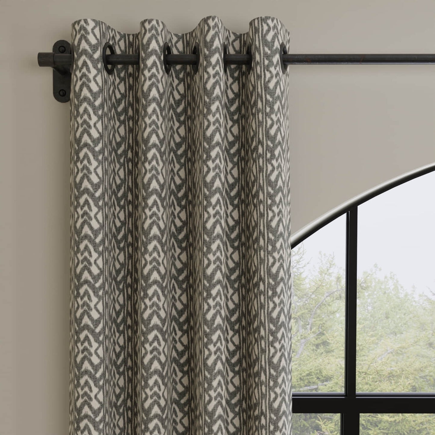 Bianca Charcoal made up on drapery