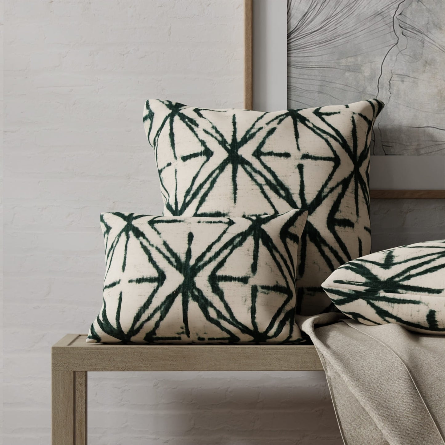 Blooming Forest made up on pillows