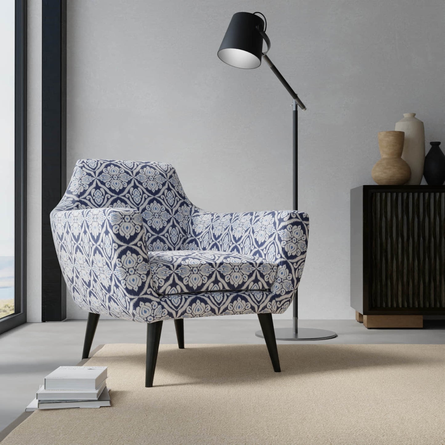 Bora Prussian - Folio Fabrics