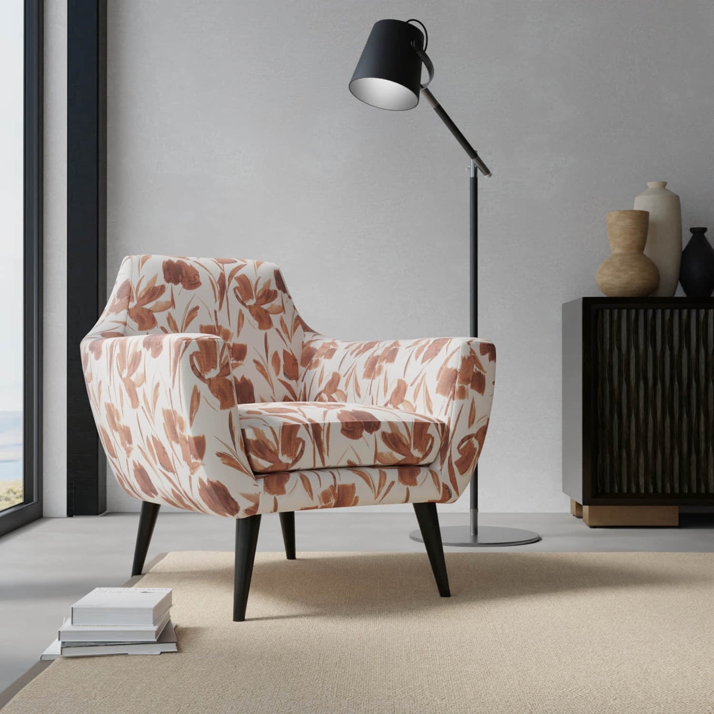 Bowen Clay upholstered on a contemporary chair