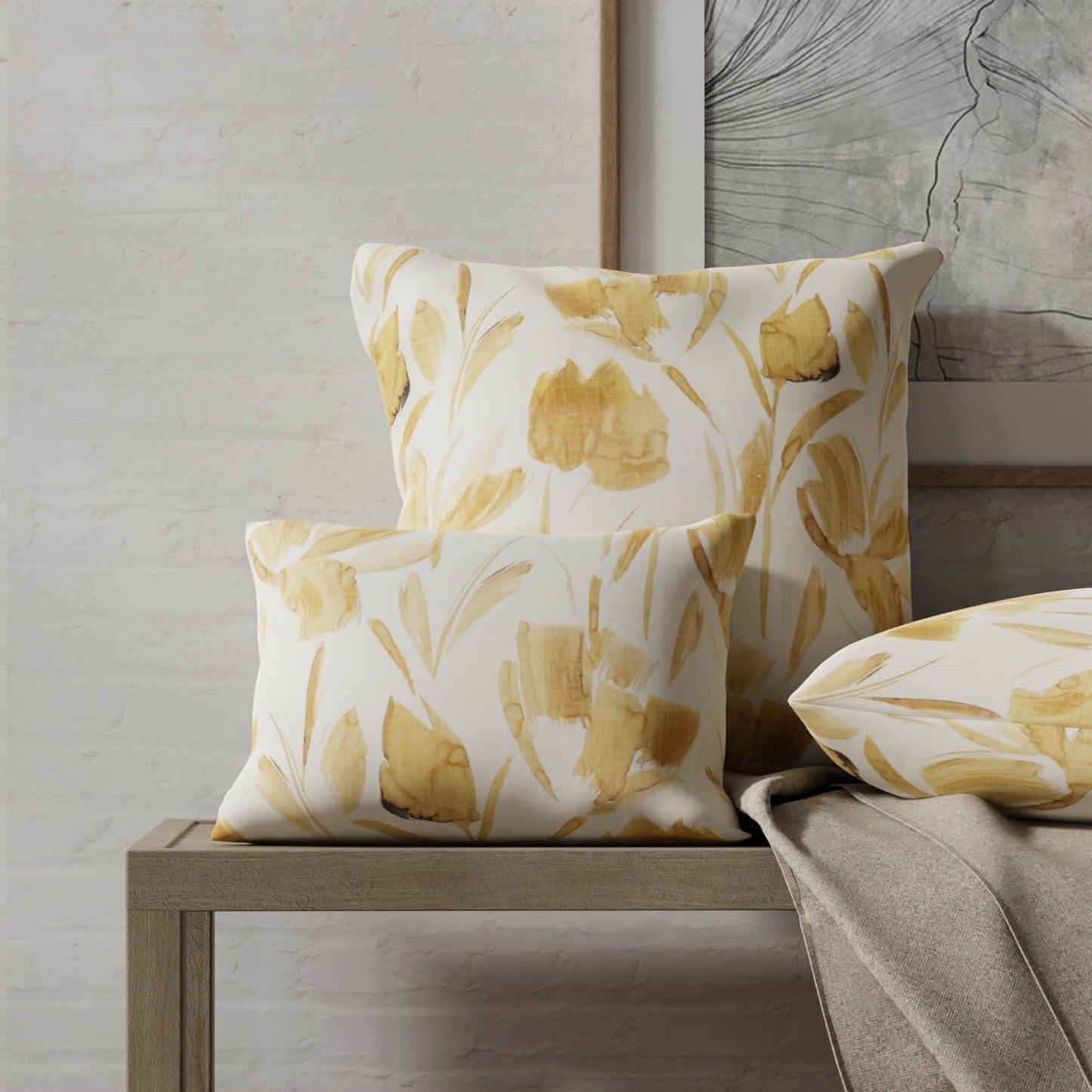 Bowen Saffron - Folio Fabrics