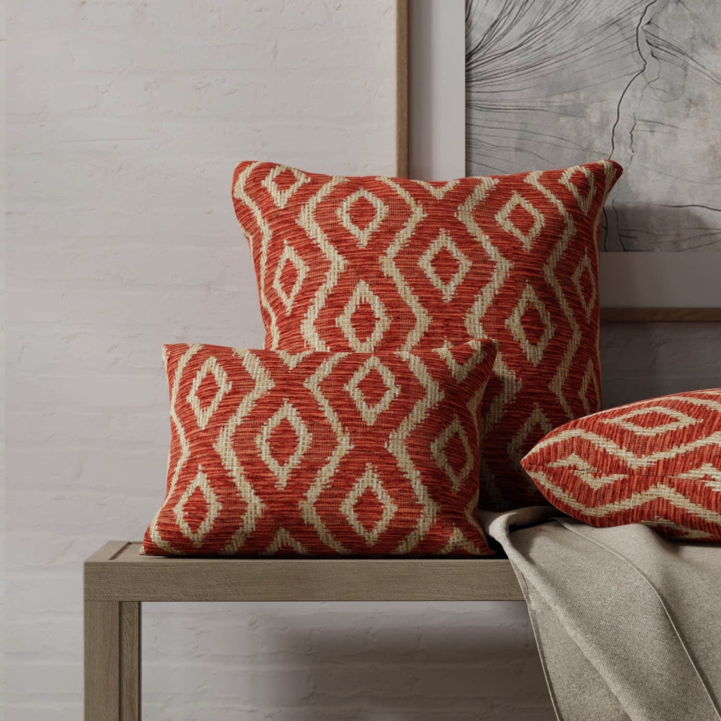 Brandon Paprika - Folio Fabrics