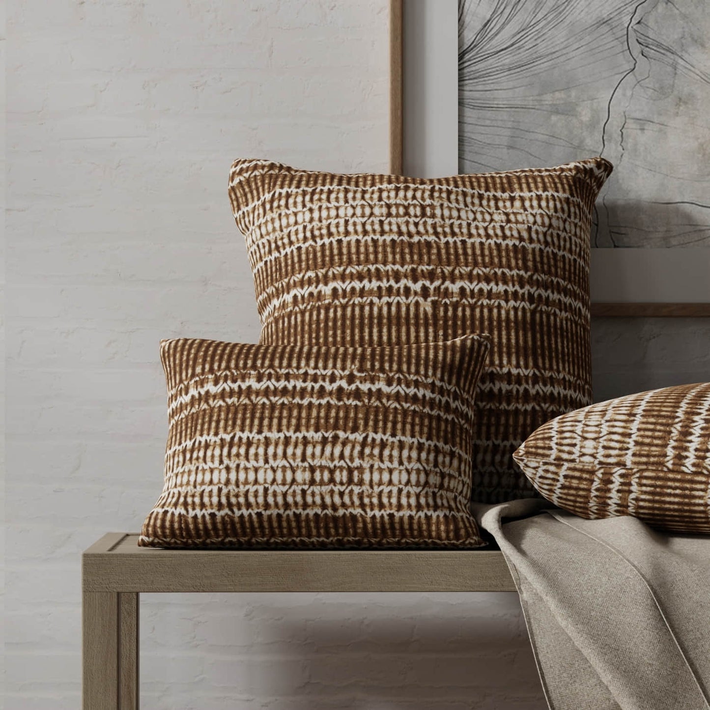 Bristol Chocolate made up on pillows