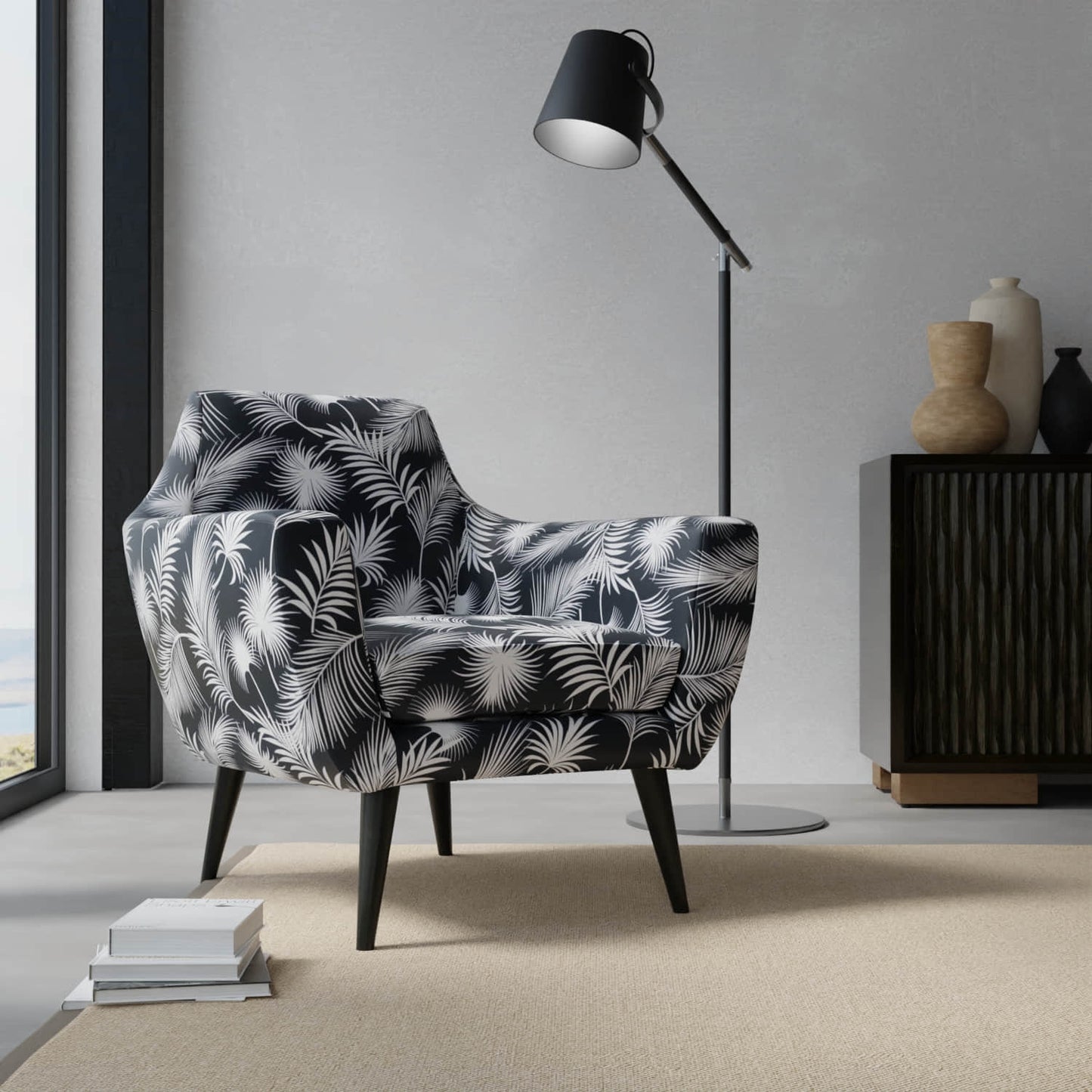 Cabos Obsidian upholstered on a contemporary chair