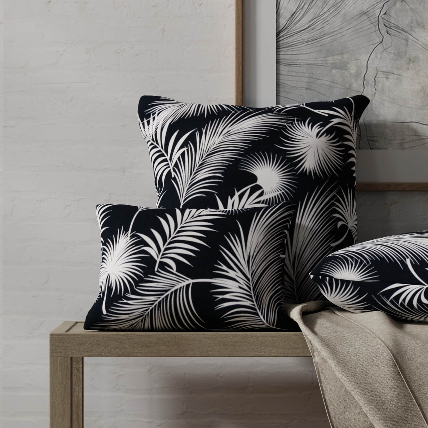 Cabos Obsidian made up on pillows