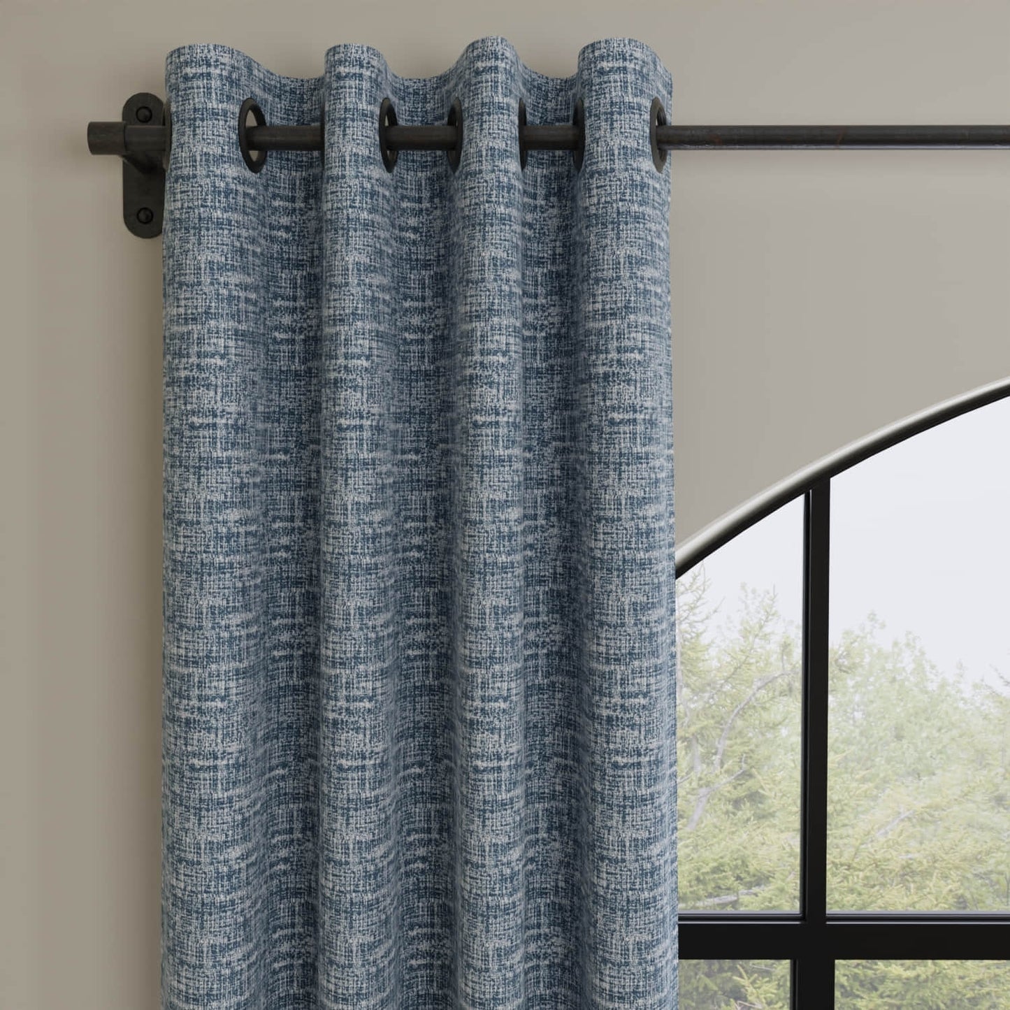 Callaway Denim made up on drapery