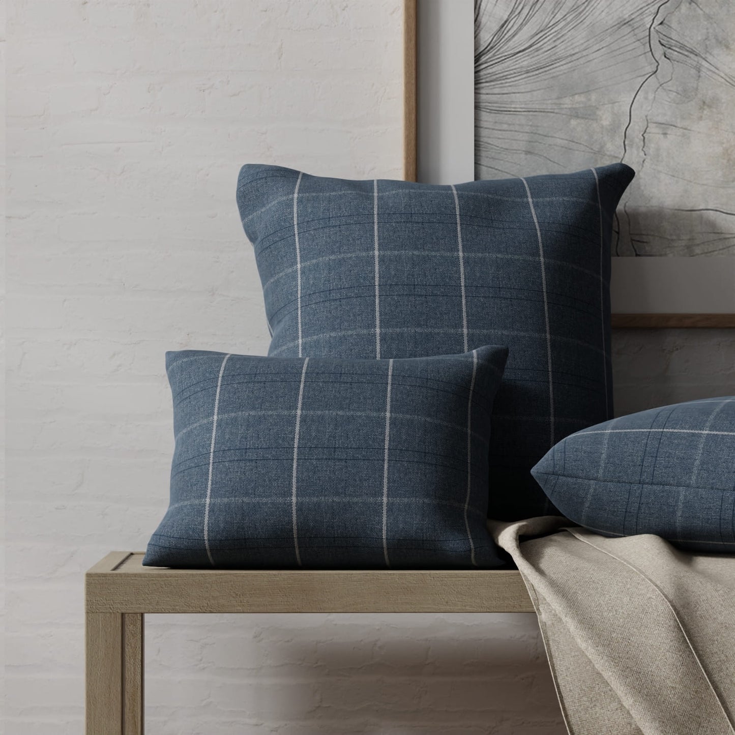Catalina Denim made up on pillows