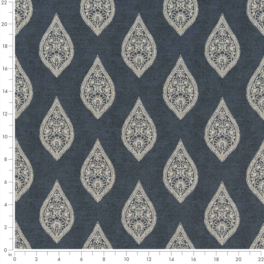 Simone Indigo - Folio Fabrics