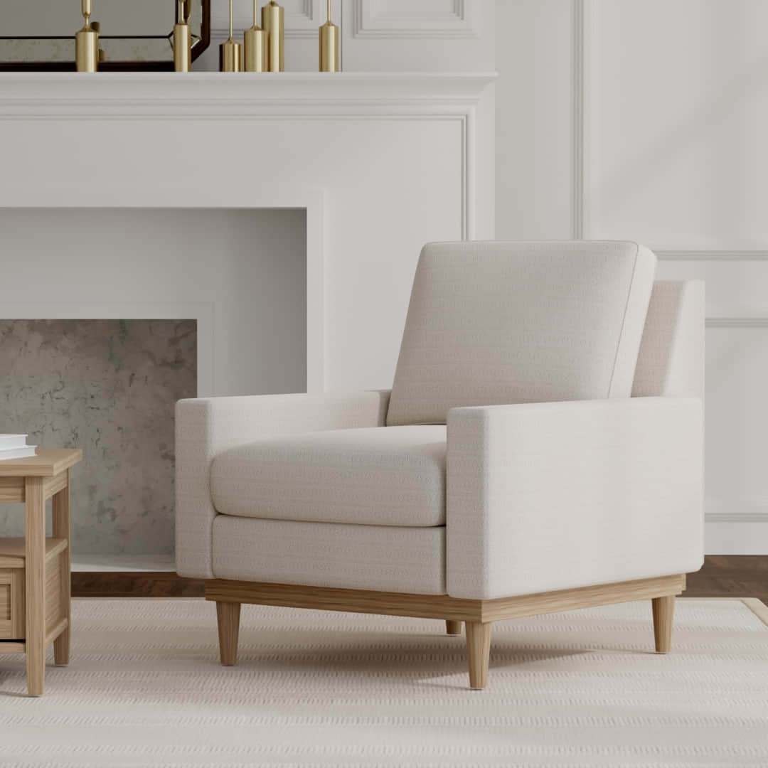 Cosgrove Aluminum upholstered on a mid century modern chair