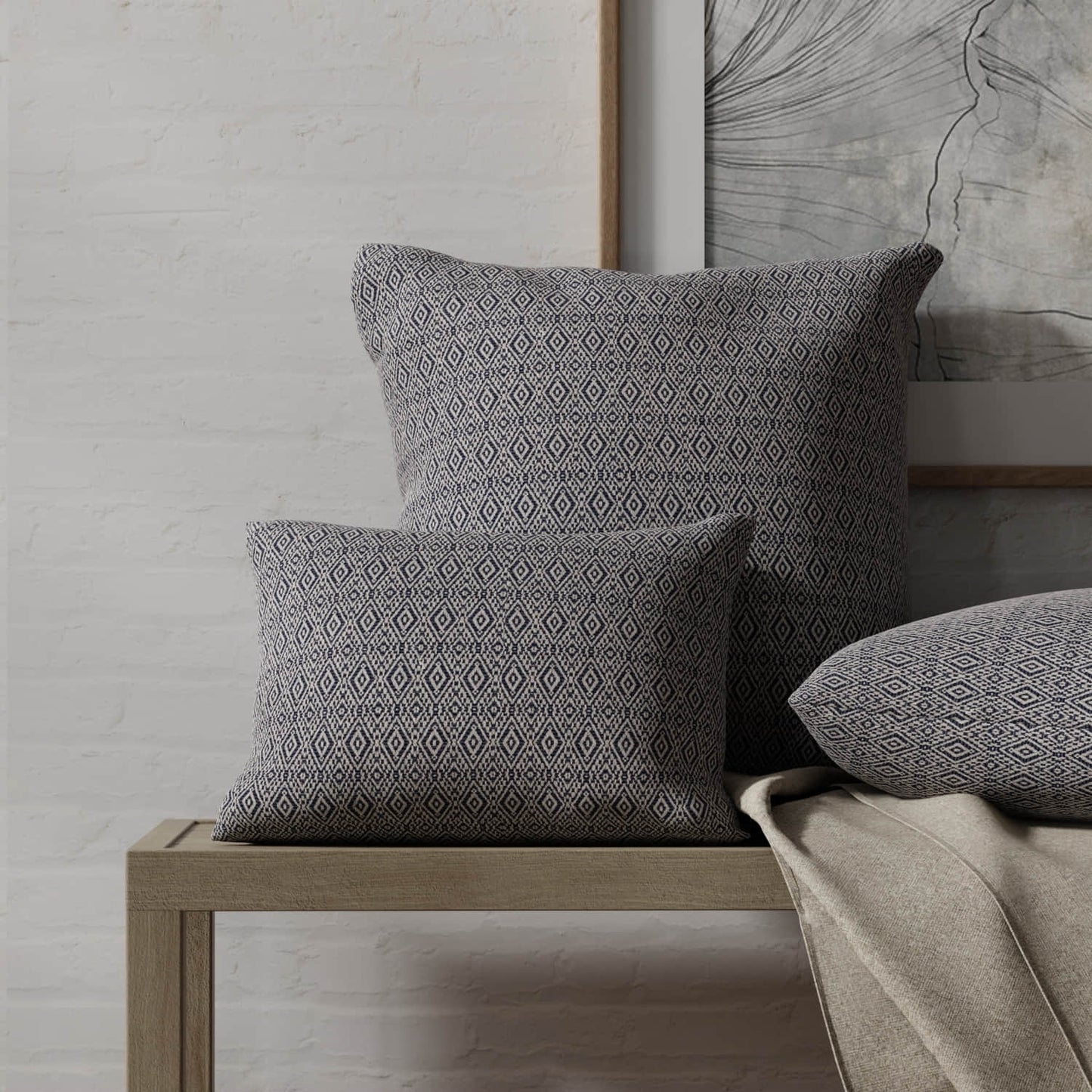 Cosgrove Baltic made up on pillows