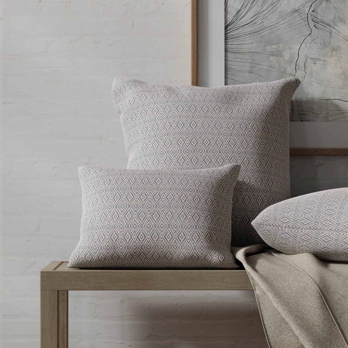 Cosgrove Denim made up on pillows