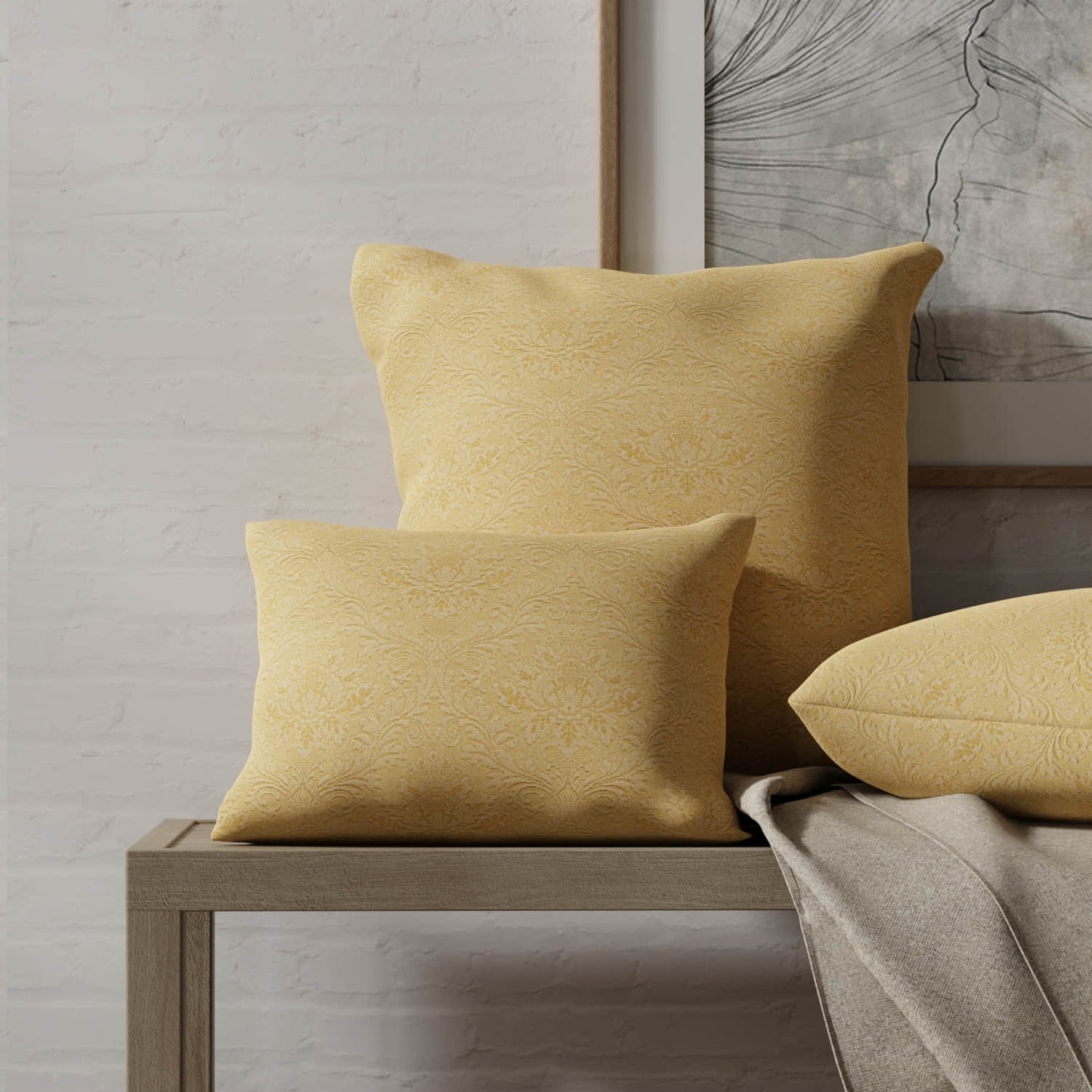 Dior Gold made up on pillows