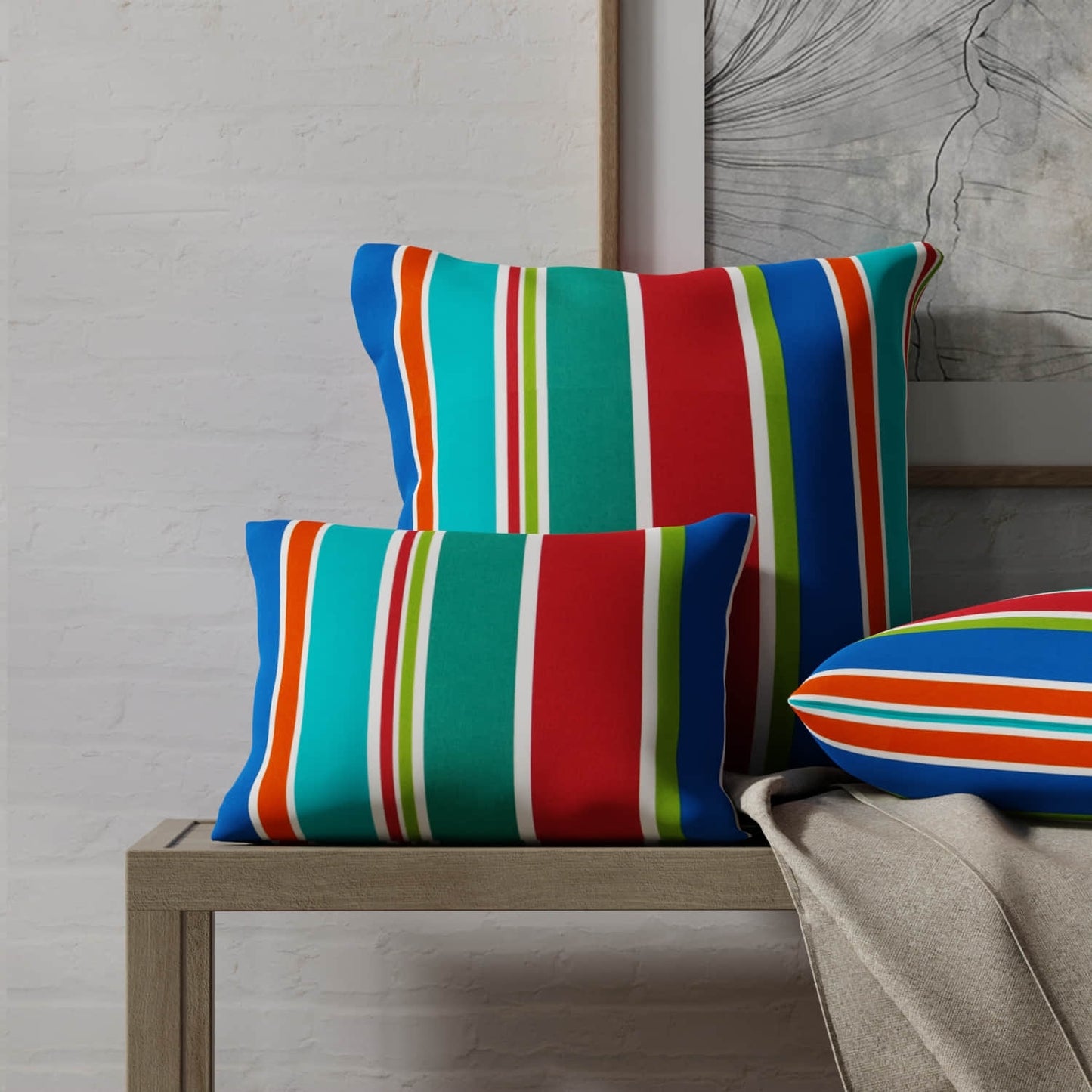 Dominica Garden made up on pillows