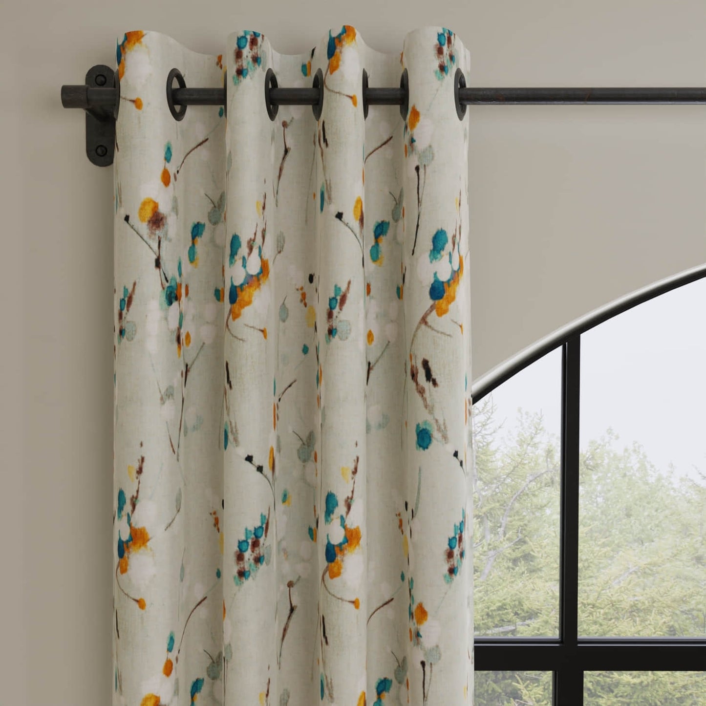 Eclipse Turquoise made up on drapery