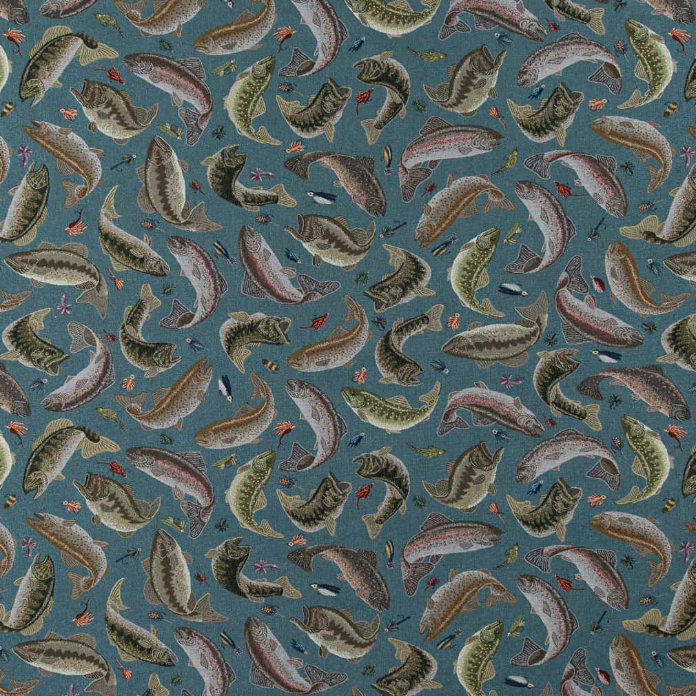 Elaina Aqua - Folio Fabrics