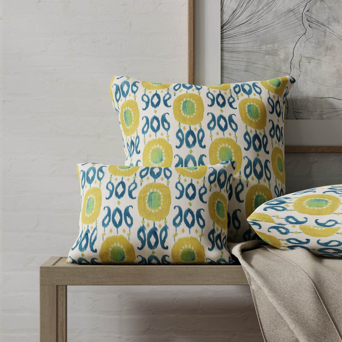 Elantra Citron made up on pillows