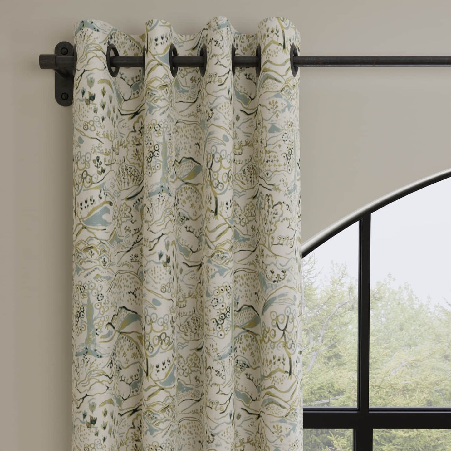 Grace Fern made up on drapery