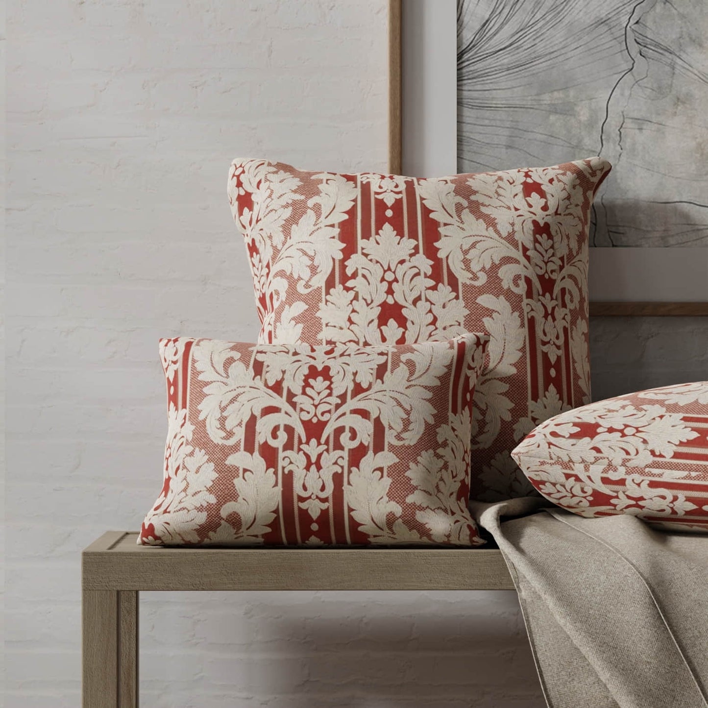 Hubert Ruby made up on pillows