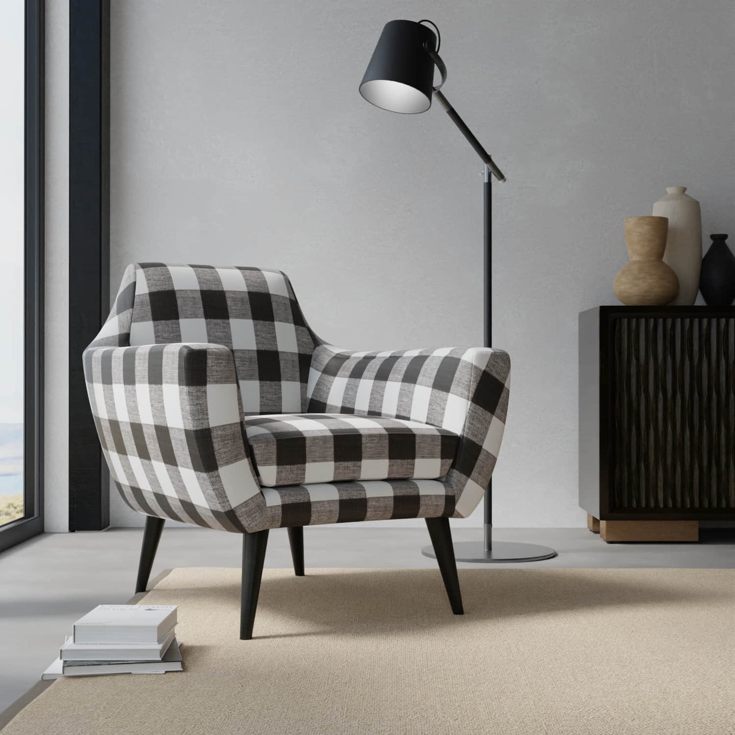 Jaelyn Graphite - Folio Fabrics