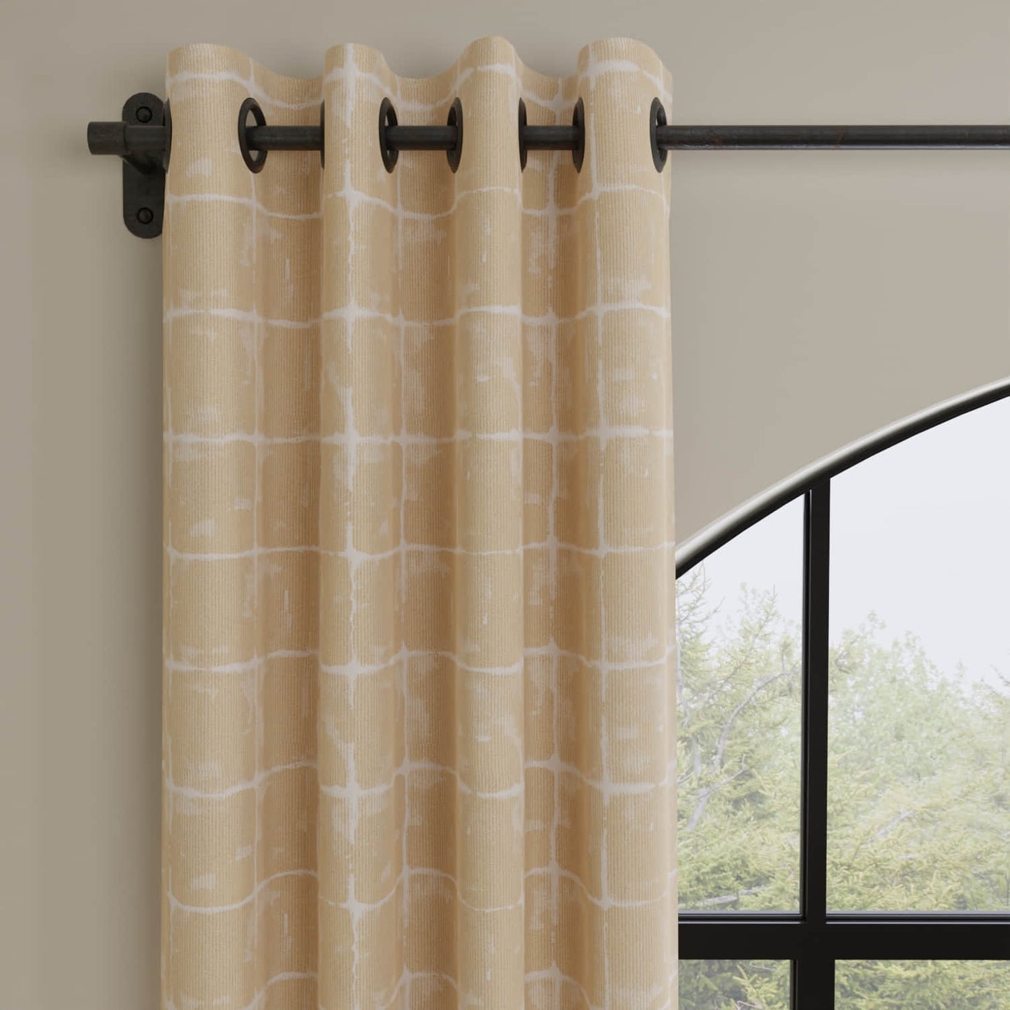 Malibu Sand Dollar made up on drapery