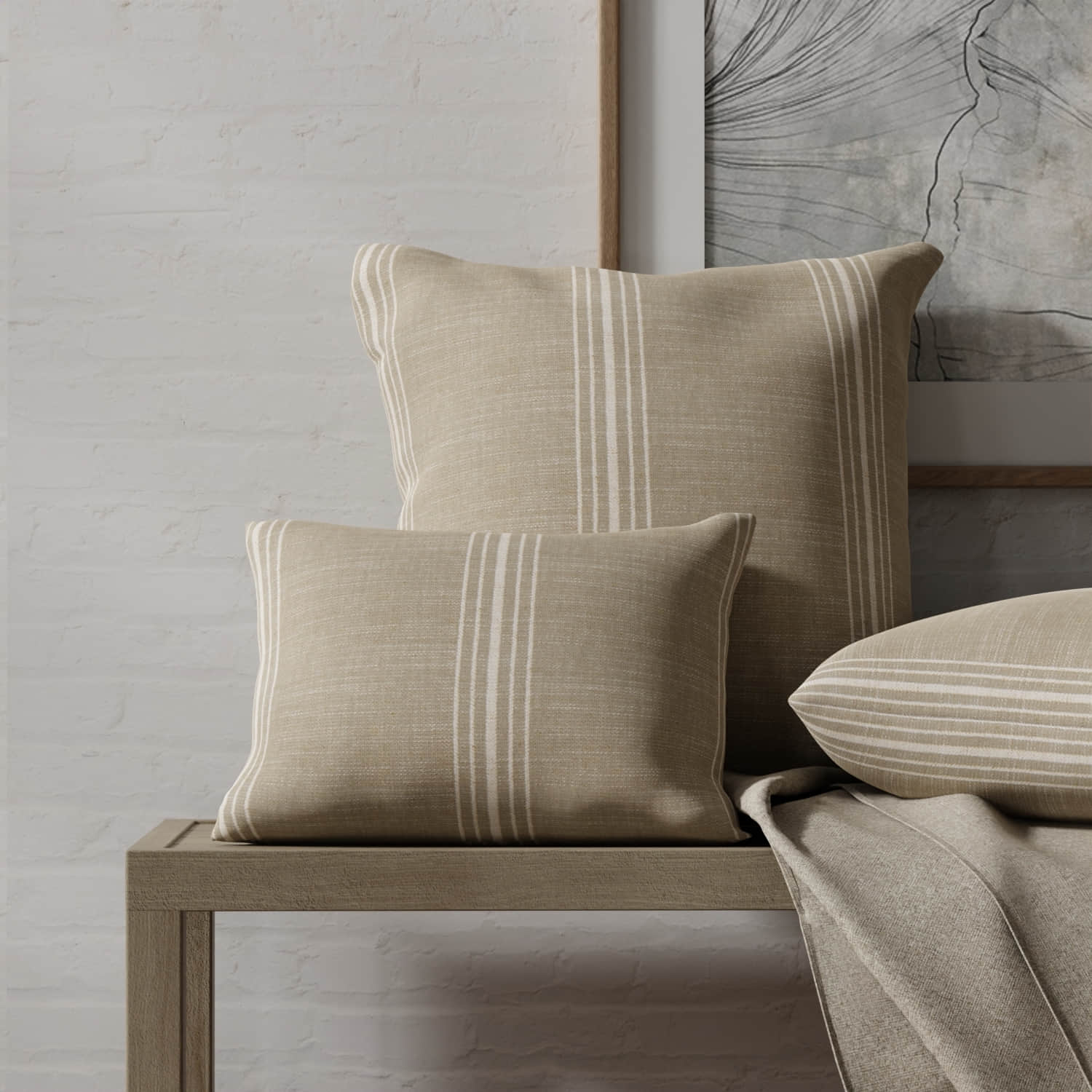 Maxine Stone made up on pillows