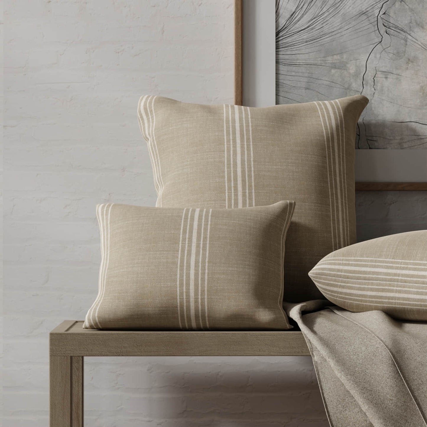 Maxine Stone made up on pillows