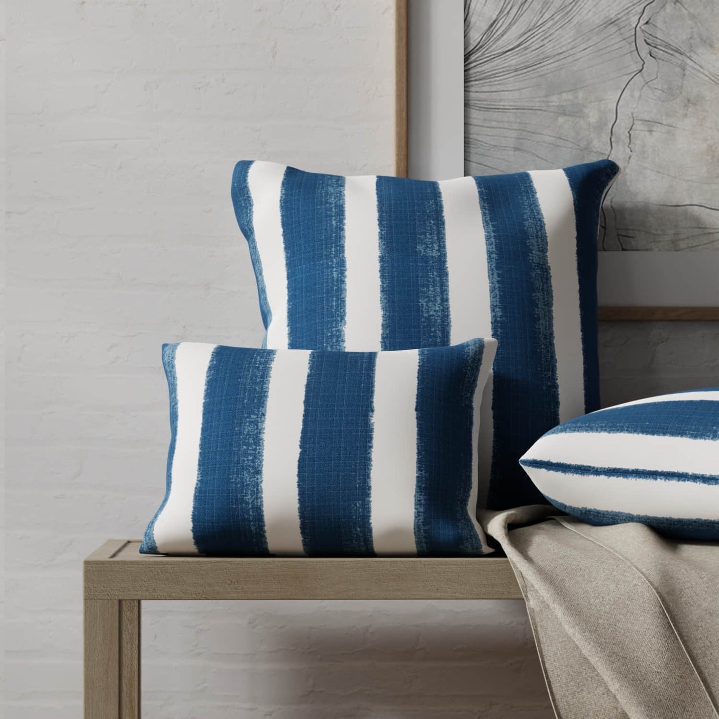 Michaela Navy - Folio Fabrics