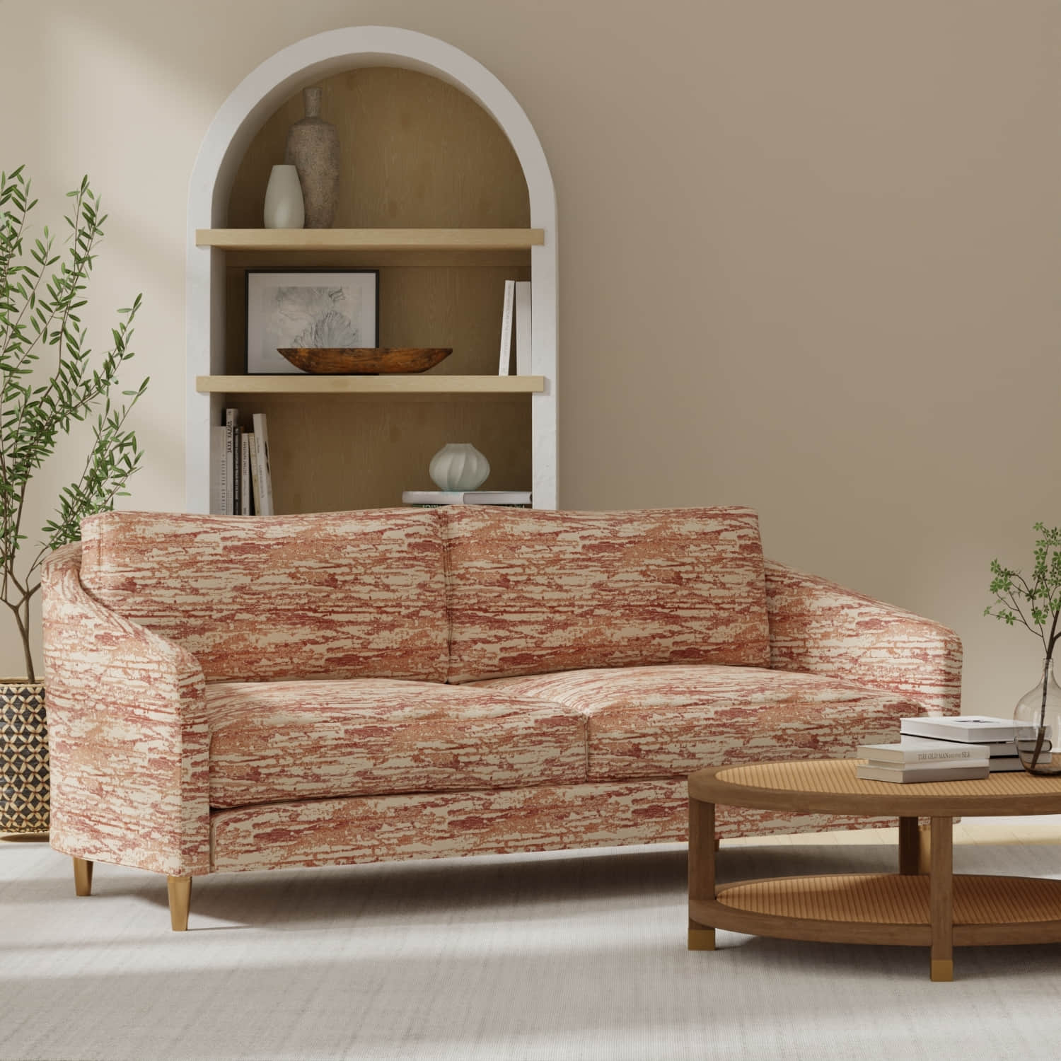 Milo Brick upholstered on a couch