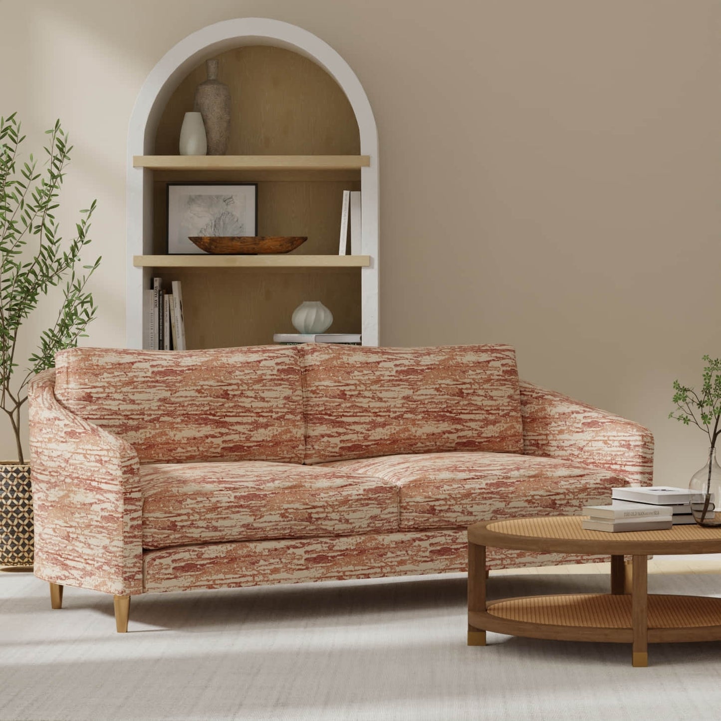 Milo Brick upholstered on a couch